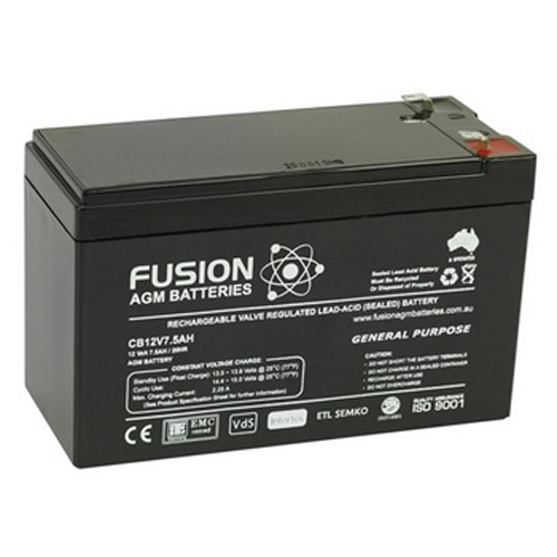 Fusion CB12V7.5AH AGM VRLA 12V 7.5Ah Standard Use