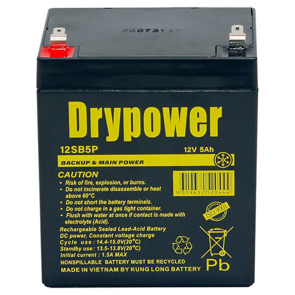 AJC Replacement Battery For Power Kingdom PS4-12 – 12V 5Ah Sealed Lead Acid