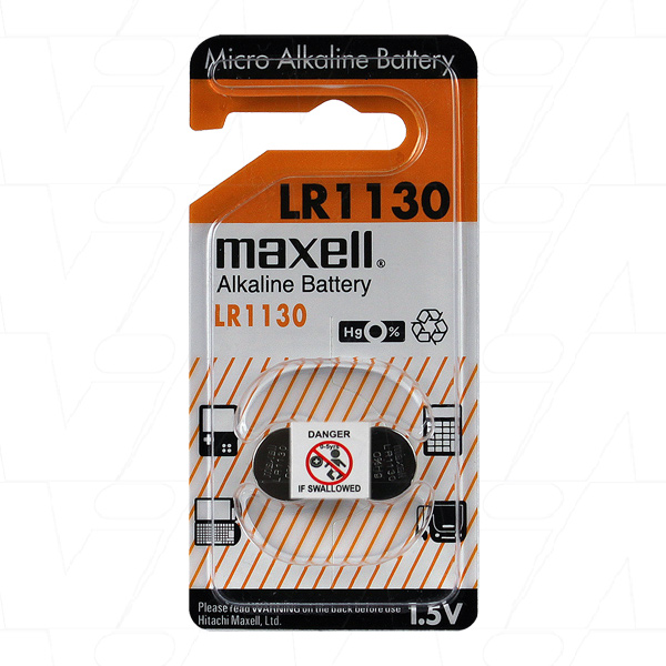 Maxell LR1130 Specialised 1.5V Alkaline Battery Button Cell Batteries Direct