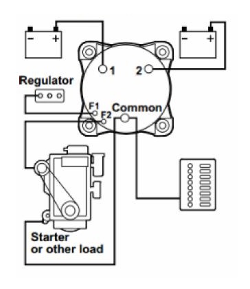 Blue Sea Systems BS-3003 HD-Series Heavy Duty Selector Battery Switch with AFD