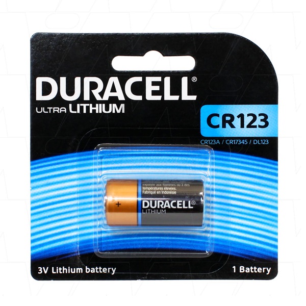Duracell DL123AB Ultra Lithium battery replaces CR123A, EL123A, K123L,  CR17345