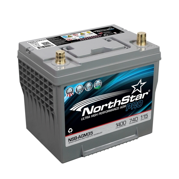 NorthStar NSBAGM35 Ultra High Performance AGM (55D23L Size) Batteries Direct
