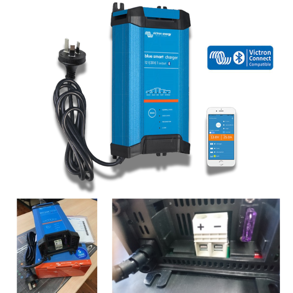 Victron Energy Blue Smart IP22 SLA/LiFePO4 Charger 12V 30A Single Output Fan Assisted BPC123047012 Victron Energy Blue Smart IP22 SLA/LiFePO4 Charger 12V 30A Single Output Fan Assisted BPC123047012